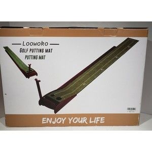Loowoko Putting Green with Ball Return, Golf Practice Training Equipment Putting